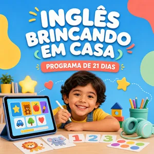 Livro Infantil Bilíngue - Inglês Brincando em Casa